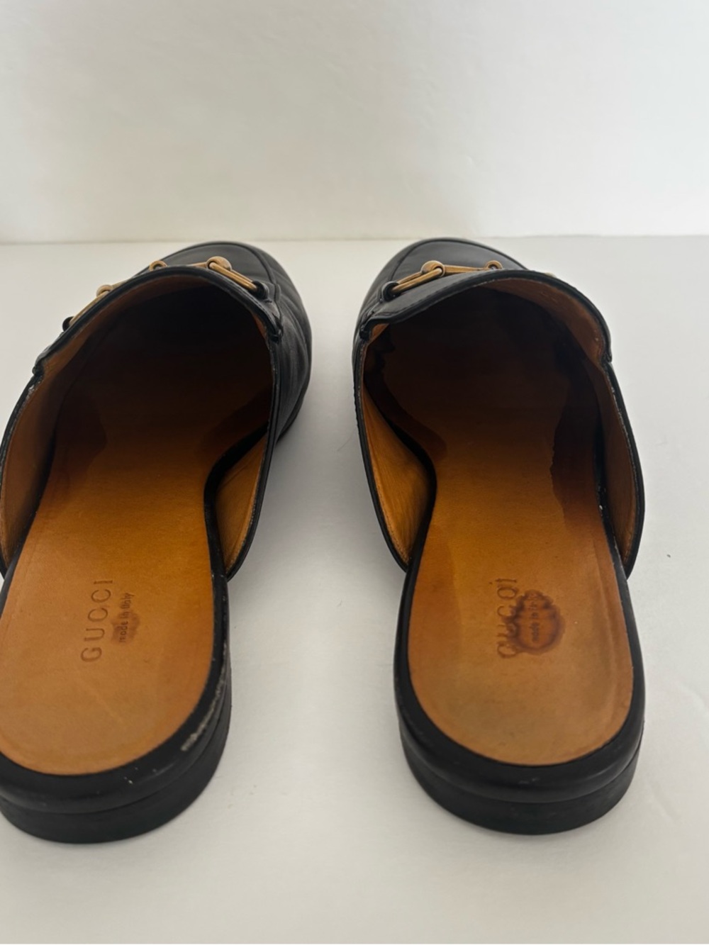 Gucci Black Leather Slip-On Loafers with Gold Horsebit - Complete Box Set - Picture 3 of 10